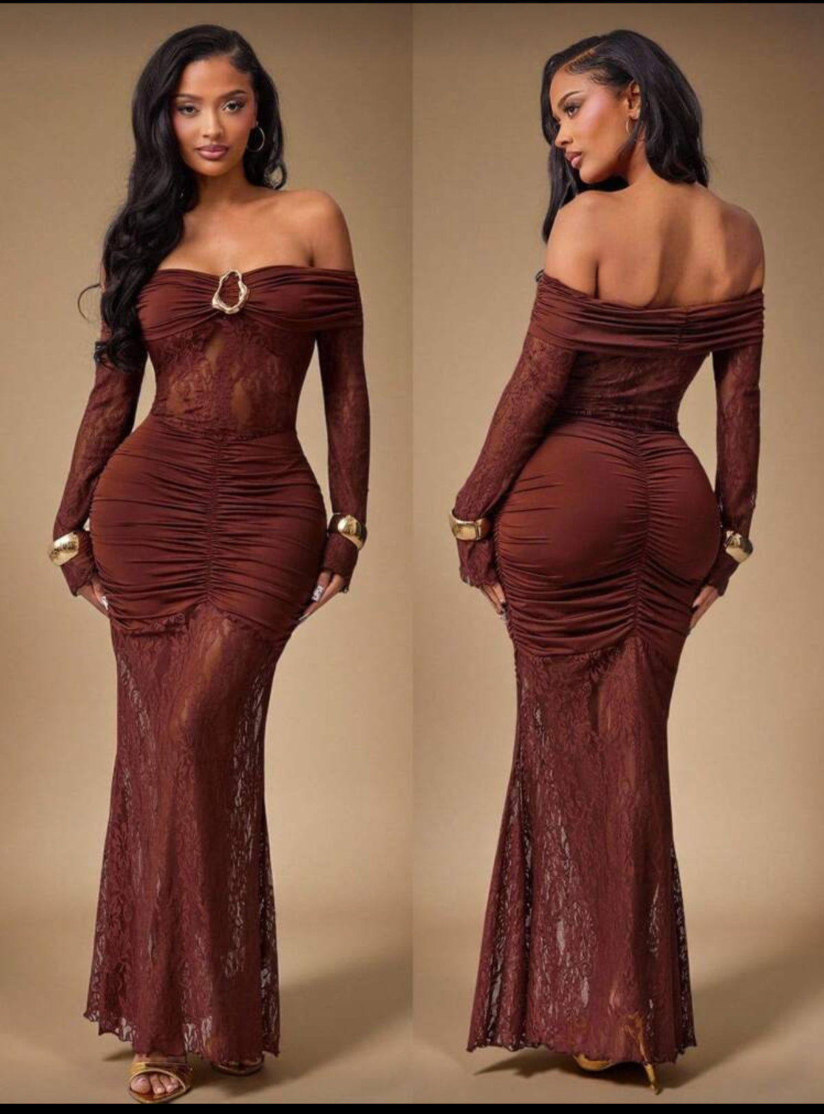 Robe de soirée en dentelle
