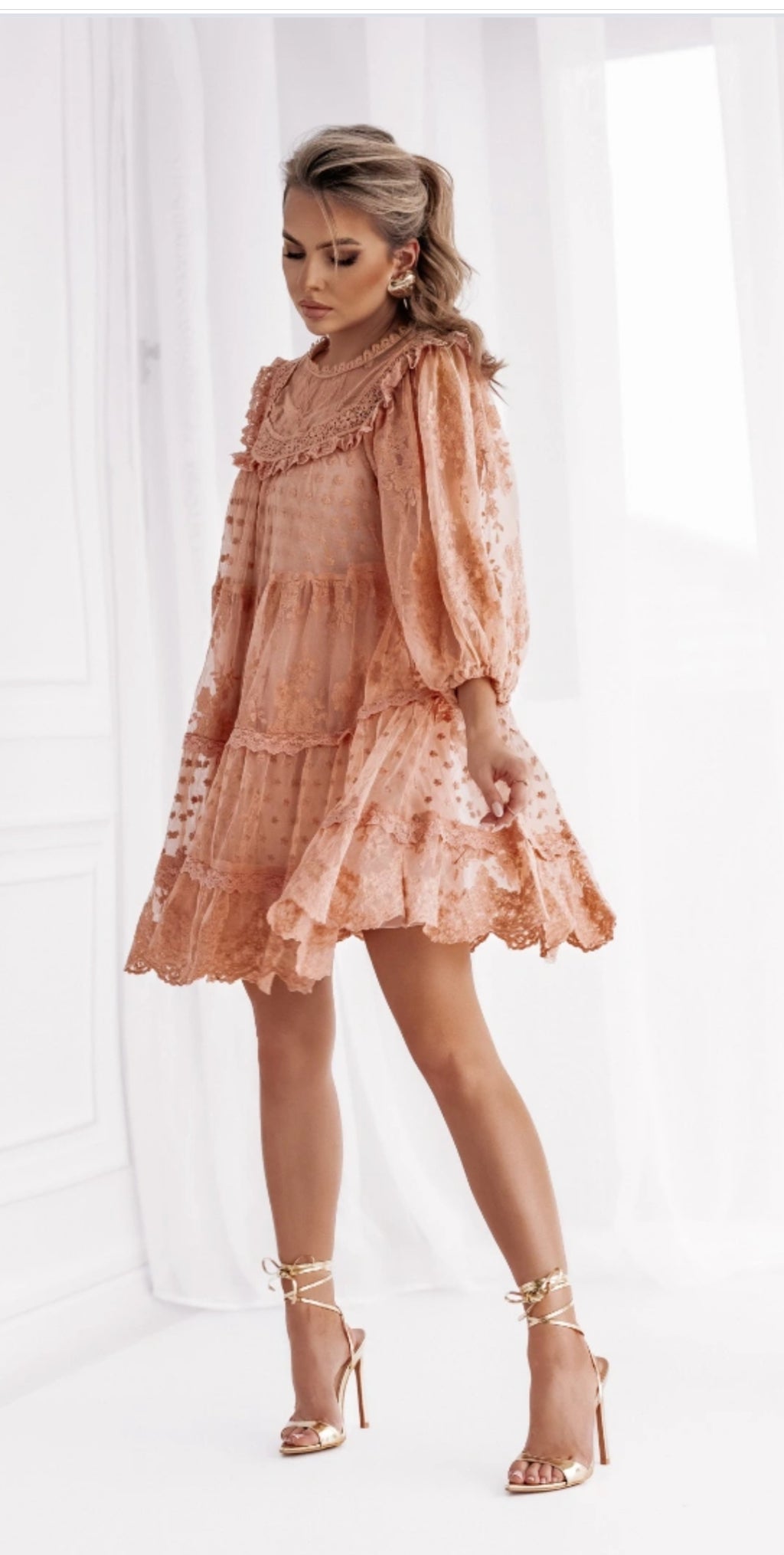 Robe imprimée avec boutons