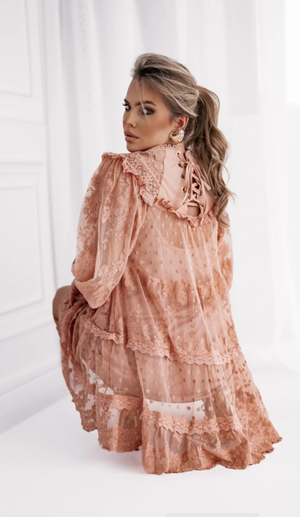 Robe imprimée avec boutons