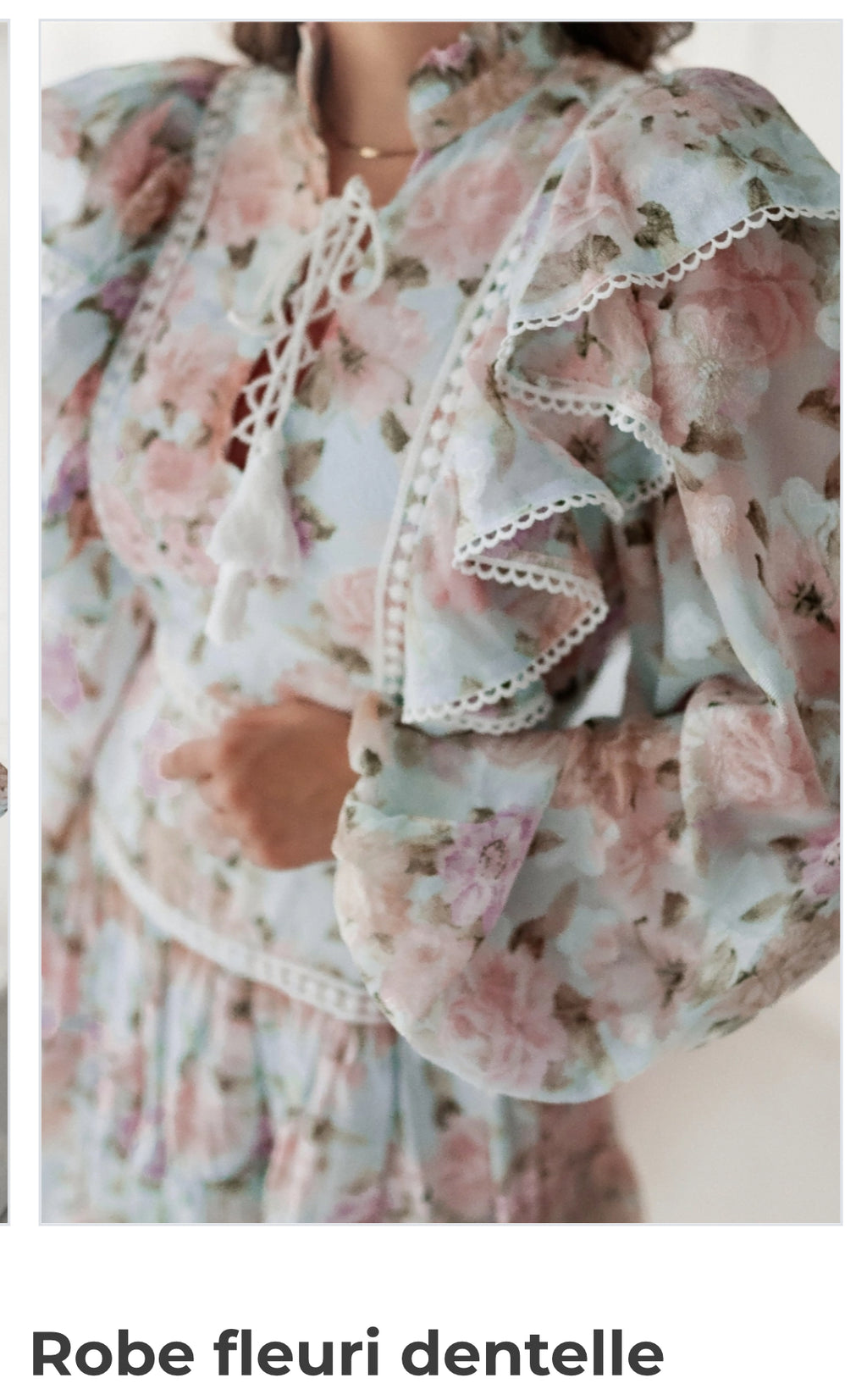 Robe fleuri dentelle