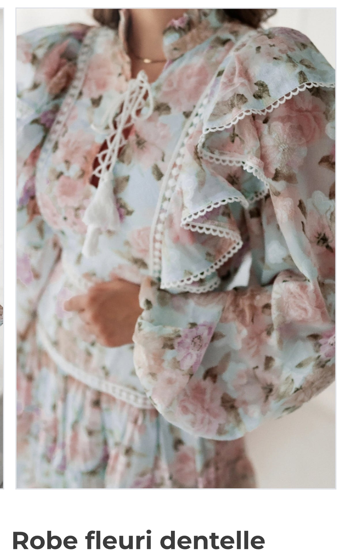 Robe fleuri dentelle