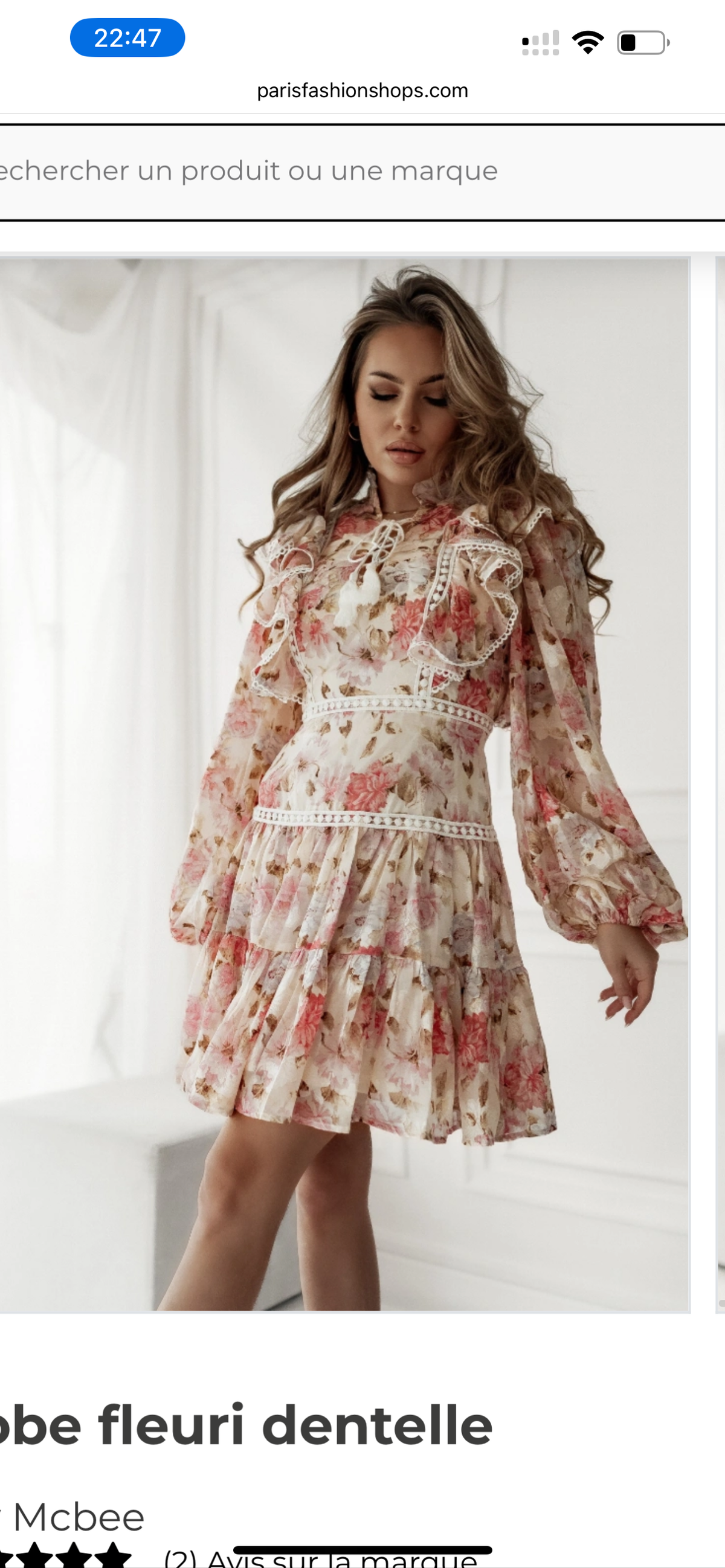 Robe fleuri dentelle